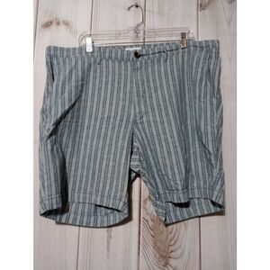 GoodFellow Shorts Men's 42 Blue‎ White Linen Blend Linden Short